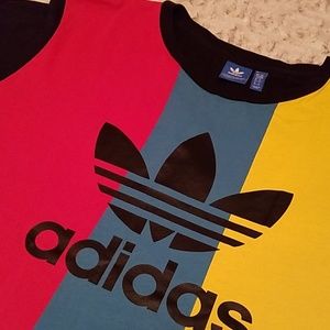 Adidas men"s colorful striped tee shirt